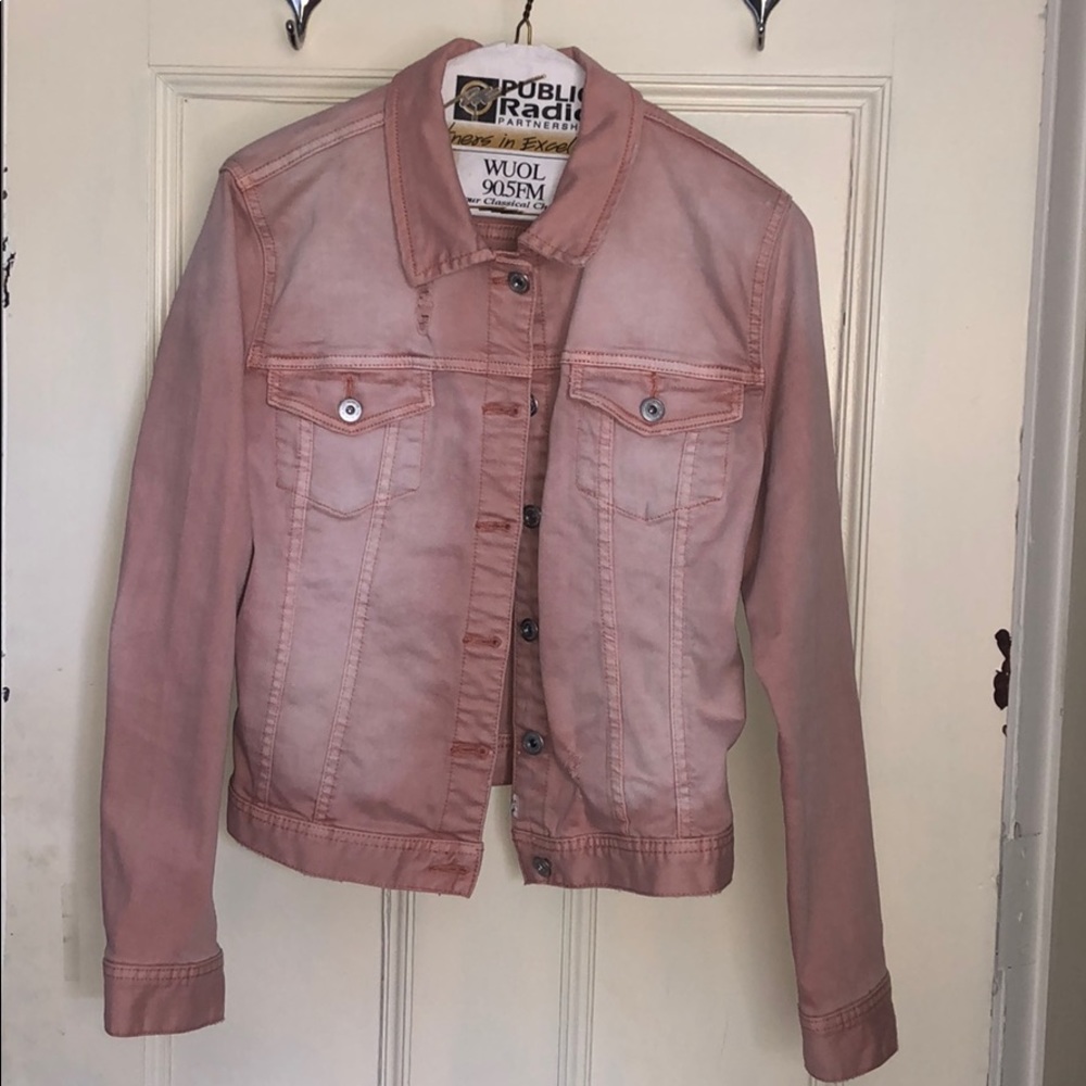 Light pink denim jacket